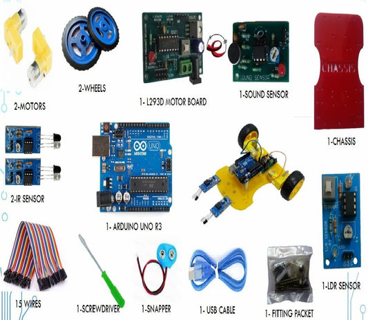 14 in 1 Multipurpose Uno Based Robotic DIY Kit